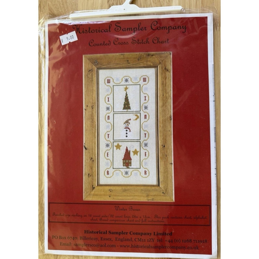 Historical Sampler Company U.K. ~ WINTER BOXES Counted Cross Stitch Chart Pack